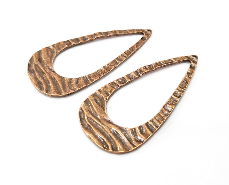 2 Copper Charms Antique Copper Plated Charms (71x33mm)  G18499