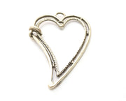 Silver Heart Pendant Antique Silver Plated Pendant (88x61mm)  G19109