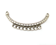 Silver Pendant Connector Antique Silver Plated  (95x37mm)  G19117