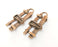 2 Copper Charms Antique Copper Plated Charms (50x22mm) G18513