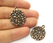 2 Copper Charms Antique Copper Plated Charms (30x23mm) G18514