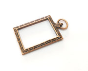 2 Copper Frame Charms Antique Copper Plated Charms (52x30mm) G18517