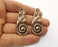 2 Copper Charms Antique Copper Plated Charms (48x20mm) G18518
