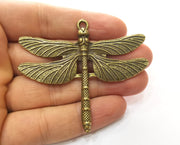 Dragonfly Pendant Large Pendant Antique Bronze Plated Pendant (69x61mm)  G18524