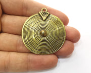 2 Antique Bronze Charms Antique Bronze Plated Charms (46x42mm)  G18526