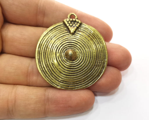 2 Antique Bronze Charms Antique Bronze Plated Charms (46x42mm)  G18526