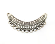 Silver Pendant Connector Antique Silver Plated  Pendant (76x38mm)  G19129