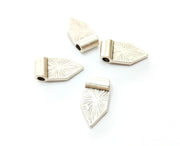 5 Silver Charms Antique Silver Plated Charms (20x10mm) G19137