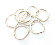 10 Circle Findings Antique Silver Plated Circle (21 mm)  G19143