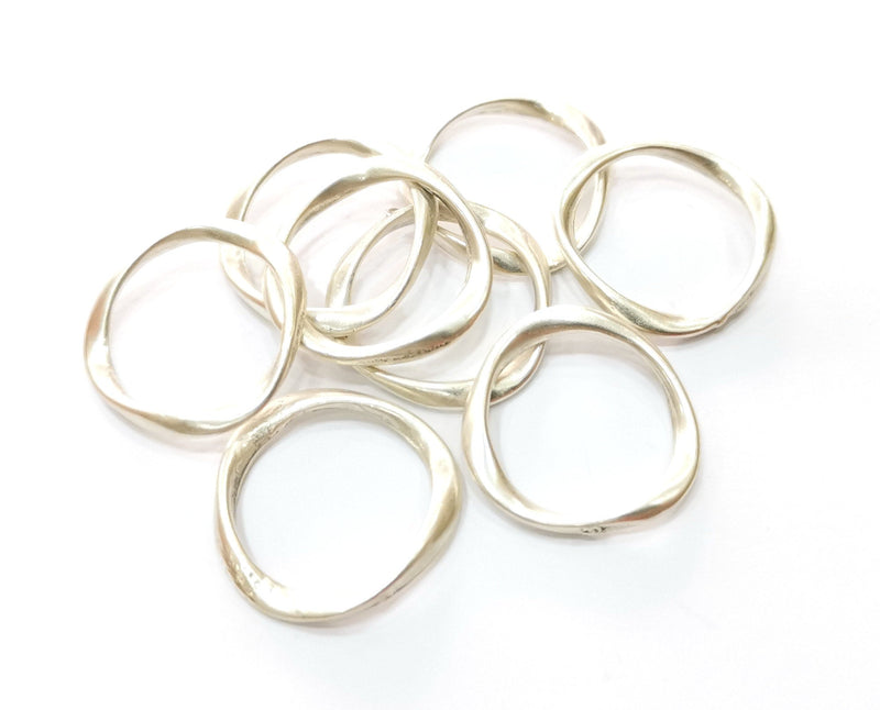 10 Circle Findings Antique Silver Plated Circle (21 mm)  G19143