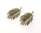 2 Monstera Leaf Charms Antique Bronze Plated Charms (40x24mm)  G18536