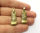 4 Antique Bronze Charms Antique Bronze Plated Charms (37x11mm) G18538