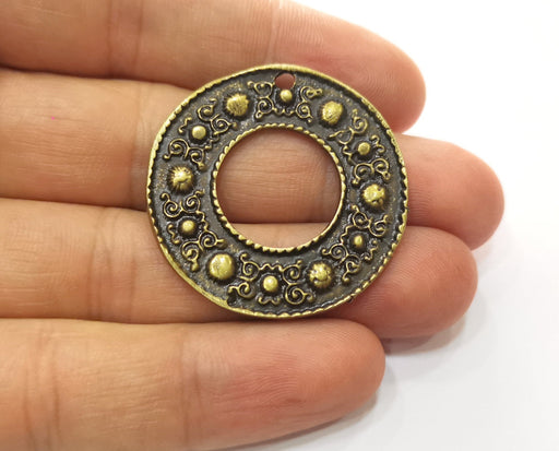 2 Antique Bronze Charms Antique Bronze Plated Charms (37mm) G18540