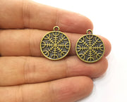 4 Antique Bronze Charms Antique Bronze Plated Charms (23x20mm) G18548