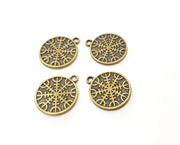 4 Antique Bronze Charms Antique Bronze Plated Charms (23x20mm) G18548
