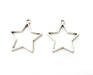 4 Star Bezel Charms Antique Silver Plated Charms (33x31mm) G19163