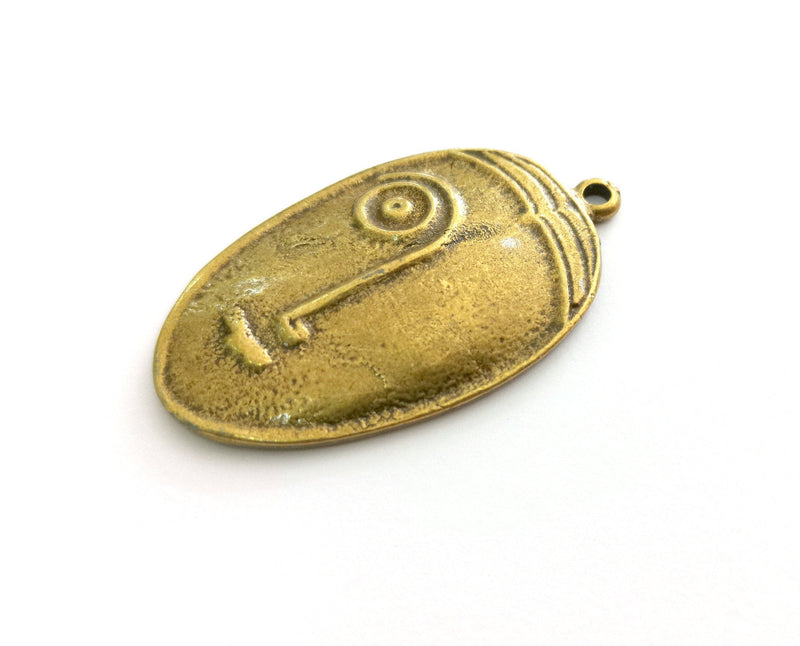 2 Antique Bronze Charms Antique Bronze Plated Charms (52x30mm)  G18550