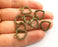 10 Heart Charms Antique Bronze Plated Charms  (19x16mm)  G18552
