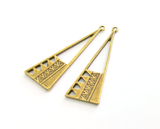 2 Antique Bronze Charms Antique Bronze Plated Charms (48x17mm)  G18555