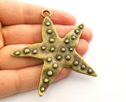 Antique Bronze Starfish Charms Antique Bronze Plated Charms (72x68mm) G18556