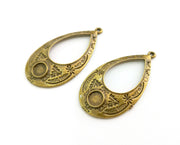 2 Antique Bronze Charms Antique Bronze Plated Charms (53x29mm)  G18557