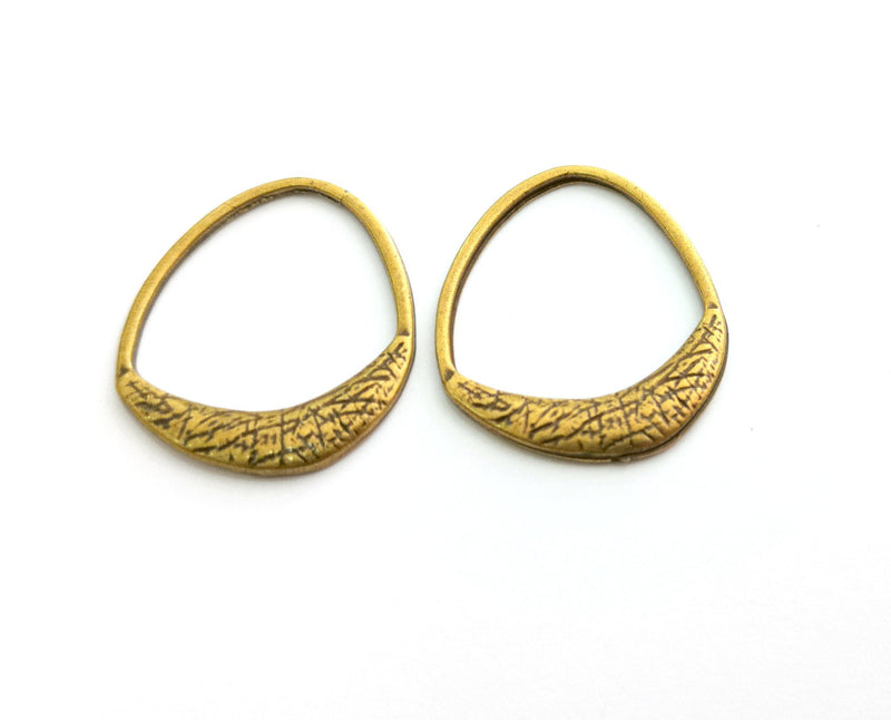 4 Bronze Charms Antique Bronze Plated Charms (32x27mm)  G18558