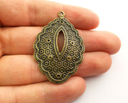 2  Antique Bronze Charms Antique Bronze Plated Charms (49x33mm) G18563