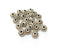 10 Silver Rondelle Beads Antique Silver Plated Beads (10mm)  G19171