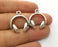 2 Silver Headset Charms Antique Silver Plated Charms (25x21mm) G19173