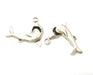 2 Shark Charm Antique Silver Plated Charms (29x35mm)  G19178