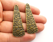 2 Antique Bronze Charms Antique Bronze Plated Charms (54x19mm)  G18572