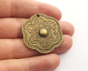 2 Antique Bronze Charms Antique Bronze Plated Charms (36x35mm)  G18576