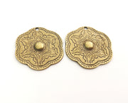 2 Antique Bronze Charms Antique Bronze Plated Charms (36x35mm)  G18576