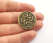 2 Antique Bronze Charms Connector Antique Bronze Plated Charms (30mm)  G18579