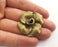 2 Rose Charms Antique Bronze Plated Charms (38x35mm)  G18582