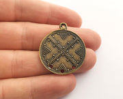 2 Antique Bronze Charms Connector Antique Bronze Plated Charms (36x30mm) G18588