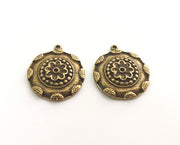2 Antique Bronze Charms Antique Bronze Plated Charms (25mm)  G18591