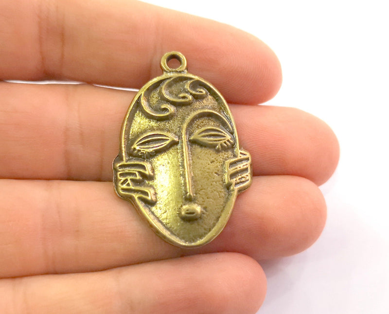 2 Antique Bronze Curved Charms Antique Bronze Plated Charms (39x27mm)  G18609