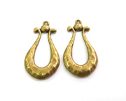 2 Antique Bronze Charms Antique Bronze Plated Charms (47x24mm) G18612