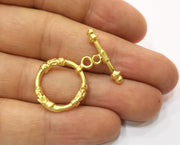 Toggle Clasps 2 sets Gold Plated Toggle Clasp Findings 25x20mm+25x7mm  G19189