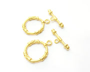 Toggle Clasps 2 sets Gold Plated Toggle Clasp Findings 25x20mm+25x7mm  G19189