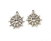 10 Silver Charms Antique Silver Plated Charms (25x20mm)  G19191