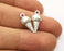 10 Ice Cream Charms Antique Silver Plated Charms  (both side same) (18x8mm)  G19193