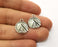 10 cake slice knife Charms Antique Silver Plated Charm (17x14mm) G19203