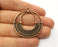 2 Copper Charms Antique Copper Plated Charm (44x40mm) G19212