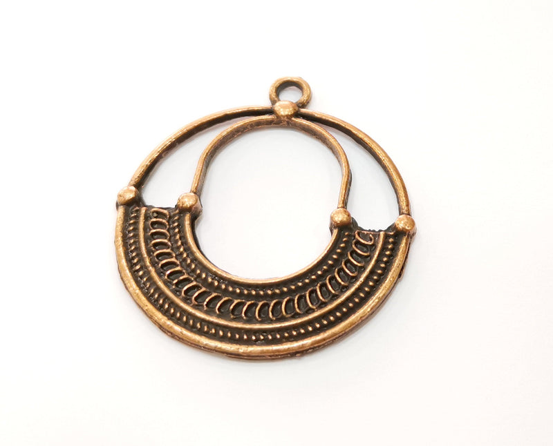 2 Copper Charms Antique Copper Plated Charm (44x40mm) G19212