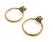 2 Antique Bronze Charms Antique Bronze Plated Charms (48x36mm)  G18620