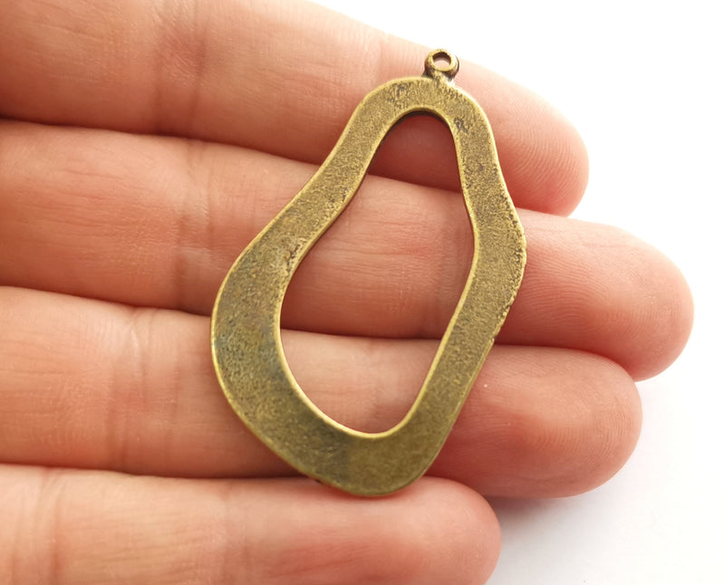 2 Antique Bronze Charm Antique Bronze Plated Charm (49x27mm) G18621