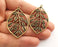 2 Leaf Charms Antique Bronze Plated Charms (49x30mm)  G18626