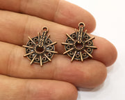 10 Copper Charms Antique Copper Plated Charms (25x20mm)  G19216